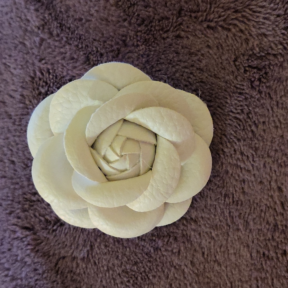 Faux  leather Camellia  flower in